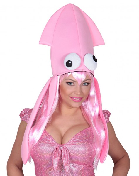 Sombrero de calamar rosa