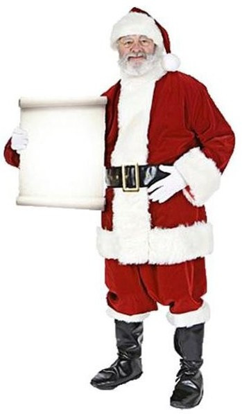 Sagoma Babbo Natale con cartello 1,8 m