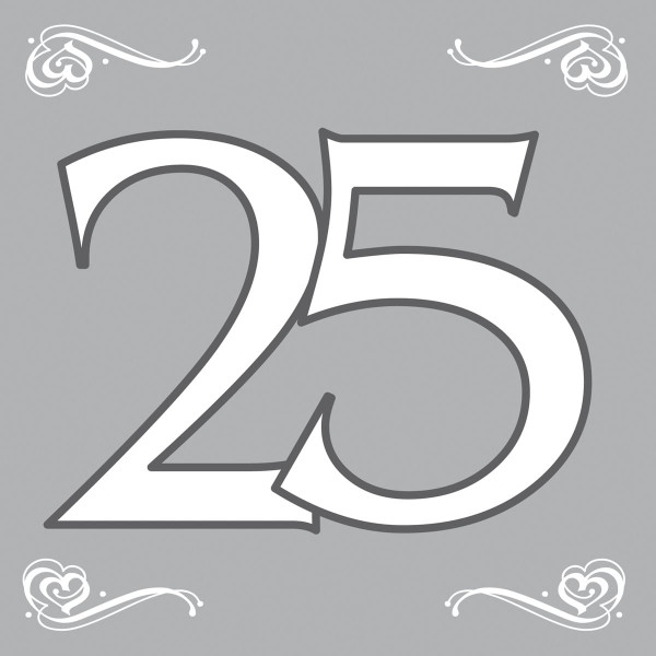20 servetten zilveren huwelijksverjaardag 25 jaar