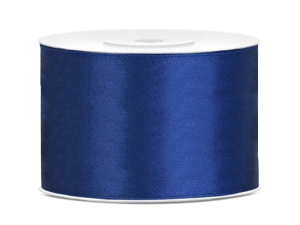 25m satin ribbon, navy blue 5cm wide