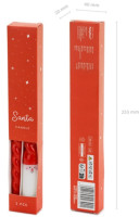 Preview: 2 Happy Santa stick candles 25cm