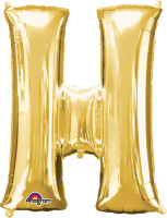 Palloncino foil lettera H oro 81 cm