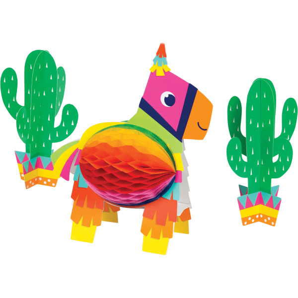 Set decorazioni da tavola Rainbow Fiesta 3 pezzi