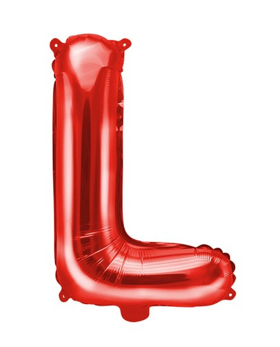 Roter L Buchstabenballon 35cm