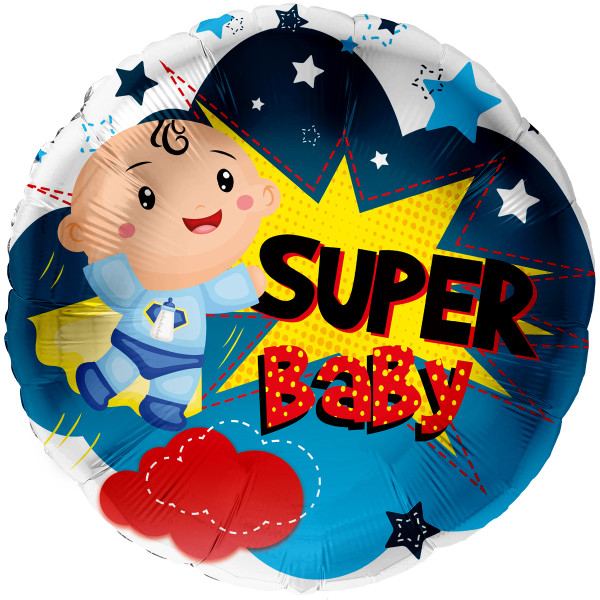 Folieballong Super Baby Boy 45cm