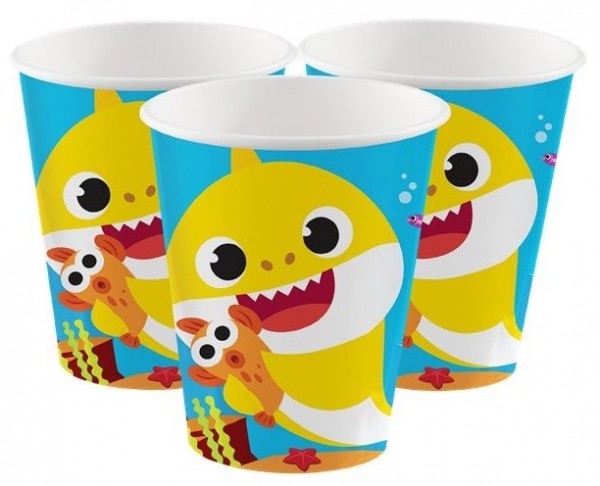 8 Baby Shark paper cups 266ml