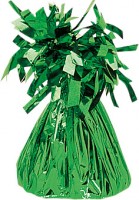 Fringed cone balloon weight in green