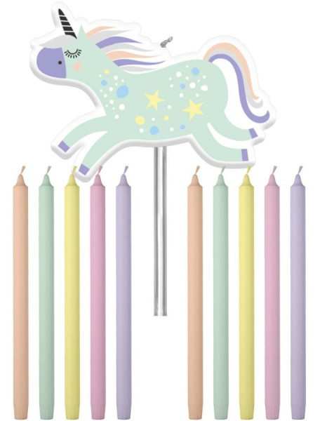 Glady Unicorn cake candle 11 pieces