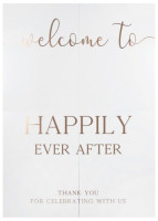 Preview: Floral sign Welcome to our Wedding 85cm