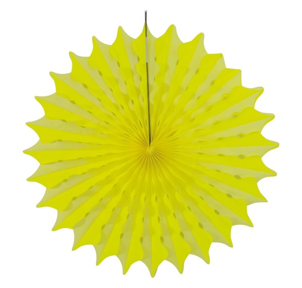 Fan honeycomb neon yellow 45cm