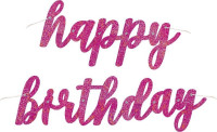 Oversigt: Geburtstags-Girlande Pink Birthday 84cm