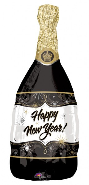 Balon foliowy noworoczny szampan 36 x 91 cm