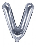 Palloncino foil V argento 35 cm