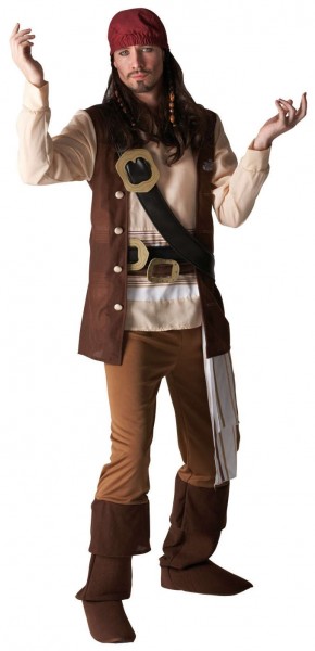 Klassisk Captain Jack kostume til en mand