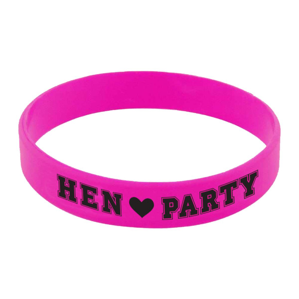 Ladies Night Hen Party rubber wristband pink