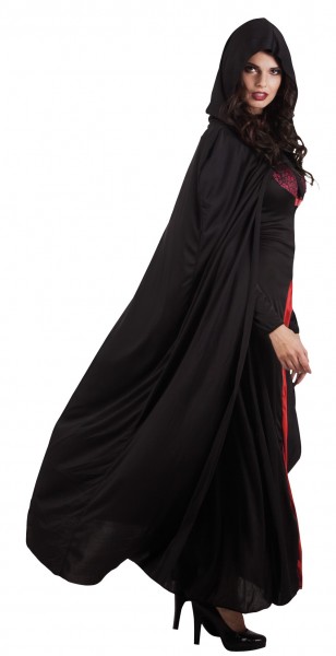 Klasyczna peleryna Dracula w kolorze czarnym
