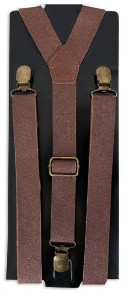 Brown retro steampunk suspenders