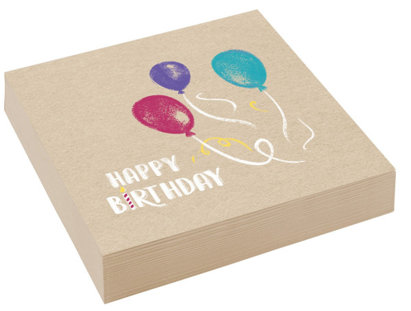 20 Birthday Wishes napkins 33cm