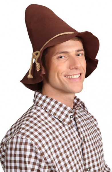 Sombrero tradicional clásico marrón Seppl para hombre