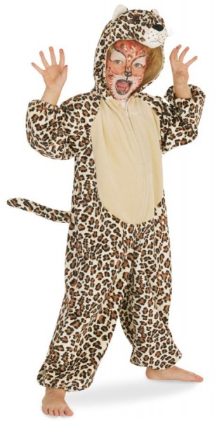 Velour leopard kostume til børn