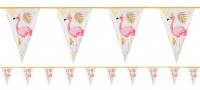 Guirnalda de banderines Party Flamingo 4m
