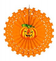 Oversigt: Halloween papirventilator græskar 50 cm