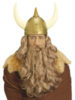 Vista previa: Casco de guerrero vikingo dorado