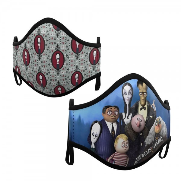 2 Mund Nasen Masken Addams Family für Kinder