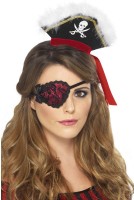 Glamour Piraten Augenklappe Mit Spitze