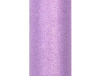 Voorvertoning: Glitter tule Estelle lavendel 9m x 15cm