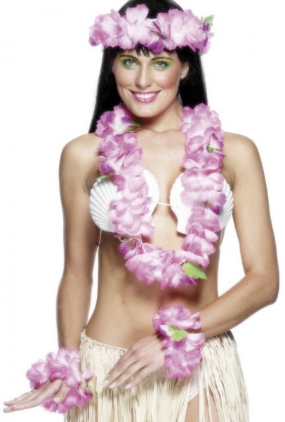Pinkes Kariki Hawaii Kostüm Set