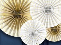 Preview: 4 Golden Party Night Paper Rosettes