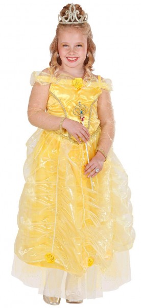 Costume da bambina Belle giallo sole