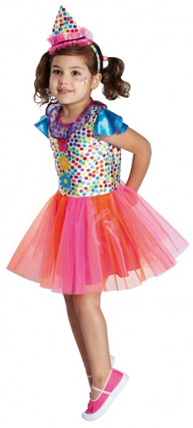 Little princess clown child costume 2