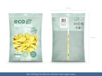 Vista previa: 100 globos metalizados Eco amarillo limón 26cm