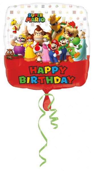 Fête d'anniversaire Super Mario ballon en aluminium