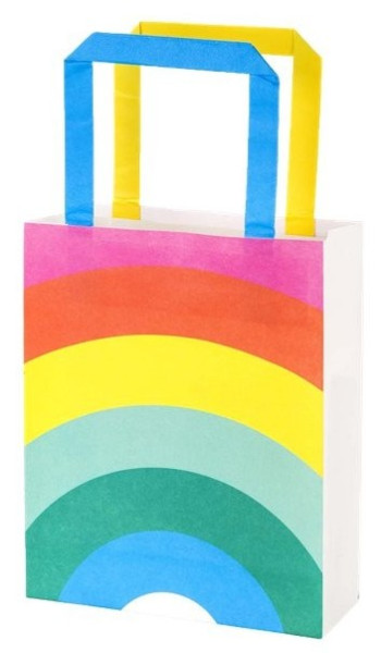 8 sachets cadeaux Rainbow Splash 19cm
