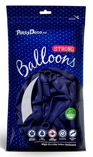 50 party star balloons dark blue 30cm 2