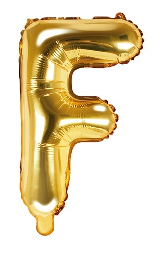 Folieballon F goud 35 cm