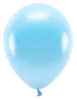 Vorschau: 100 Eco metallic Ballons babyblau 26cm
