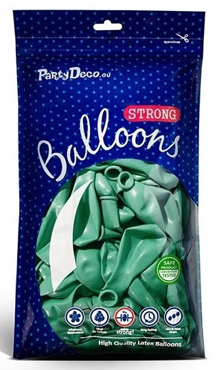 100 Partystar metallic Ballons aquamarin 30cm 2