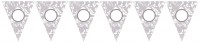 Anteprima: Catena pennant floreale argento 7,9m