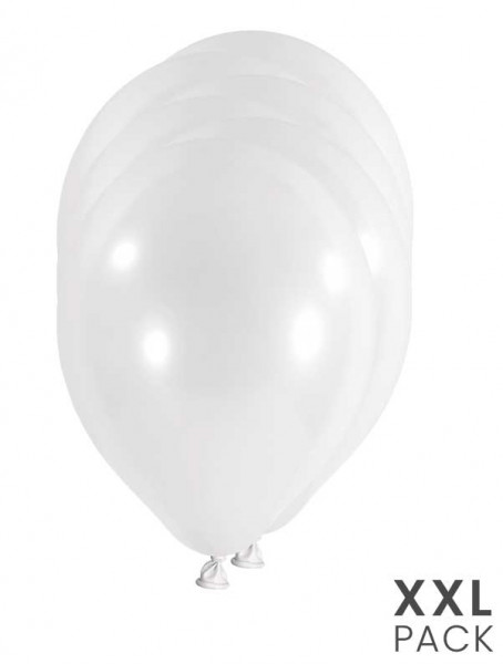 500 vita latexballonger Molnhavet 25cm