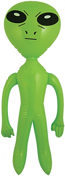 Groene opblaasbare alien 50cm