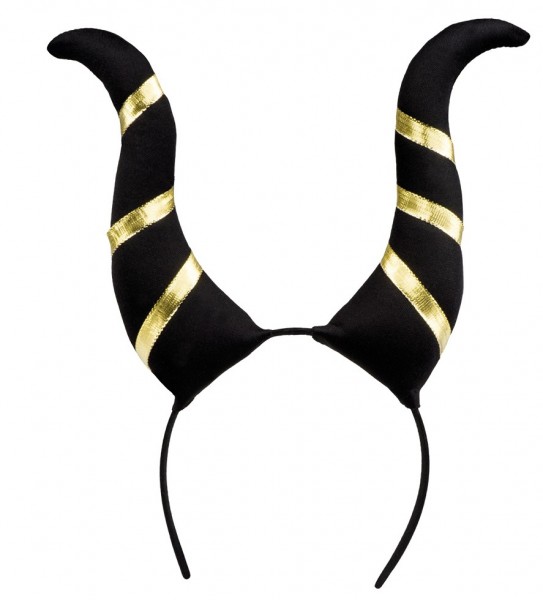 Devilish demon horns black-gold 2
