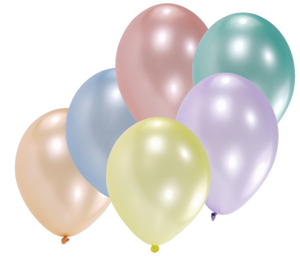 Set of 8 balloons shell gloss mother-of-pearl 30 cm