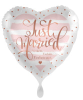 Just Married Herz Folienballon 45cm