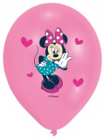 6 rosa Minnie Mouse ballonger 27,5cm
