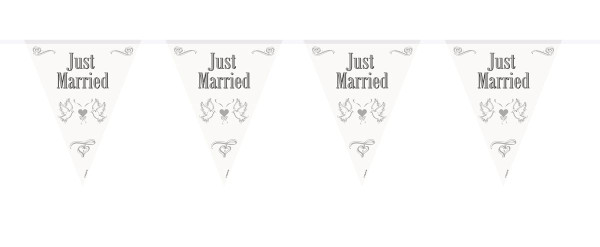 Just Married Hochzeits-Wimpelkette