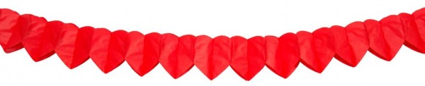 Guirnalda de papel corazón enamorado 2m